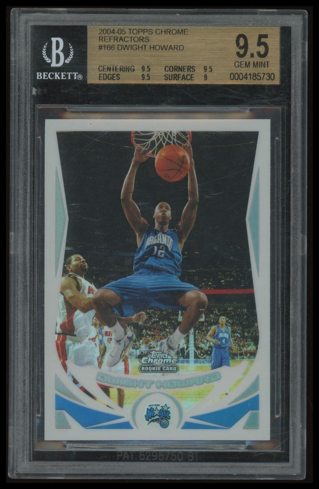 2004 Topps Chrome #166 Dwight Howard Refractor BGS 9.5 ROOKIE RC
