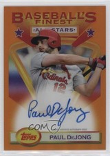 2020 Finest Flashbacks All-Stars Orange Refractor 3/10 Paul DeJong Auto 0t2