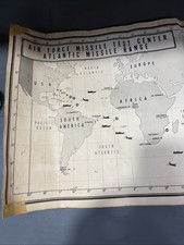 Vtg Map Air Force Missile Test Center Range 1963 Cape Canaveral