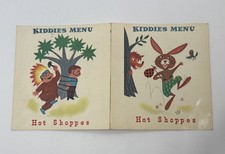 Vintage Hot Shoppes Restaurant Kiddies Menu Fairfield Inn
