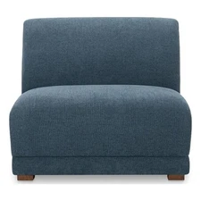 Moe's Home Collection Fraser Slipper Chair Fabric Blue