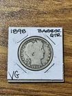 1898 P Barber Silver Quarter Nice VG Very Good Better Date 25c Coin (Raw11201)
