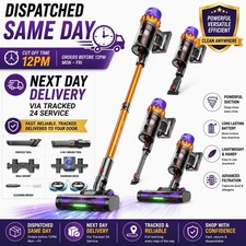 50000Pa Cordless Stick Vacuum Cleaner 80Min/550W Anti Tangle HEPA Pet Hair UK