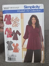 Women's Knit & Woven Tunic Top Sewing Pattern by Simplicity 3697 26W - 32W