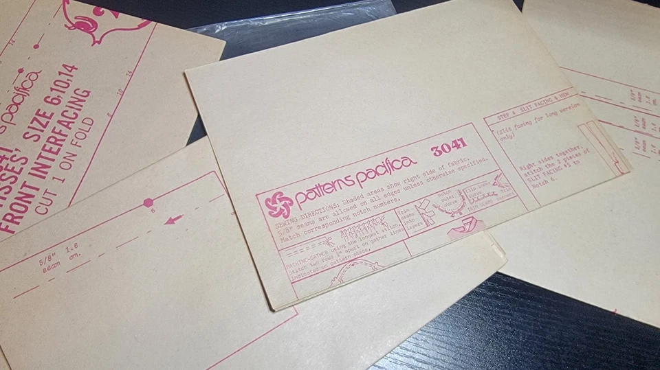 Vintage Patterns Pacifica 3041 A Uncut Unused Tied Shoulder Short/Long Dress - Image 3 of 3