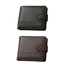 Chic Men s PU Leather Short Wallet Change Purse Coin Bag Perfect for Daily Use