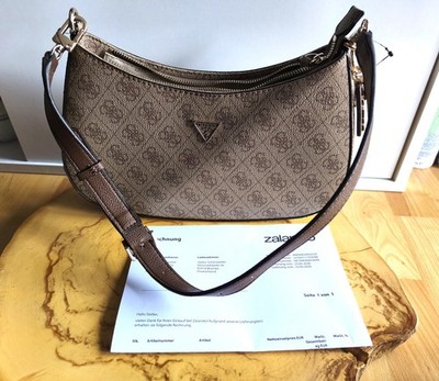 Guess Noelle Top Zip - Schultertasche latte logo/brown Neu mit Rechnung