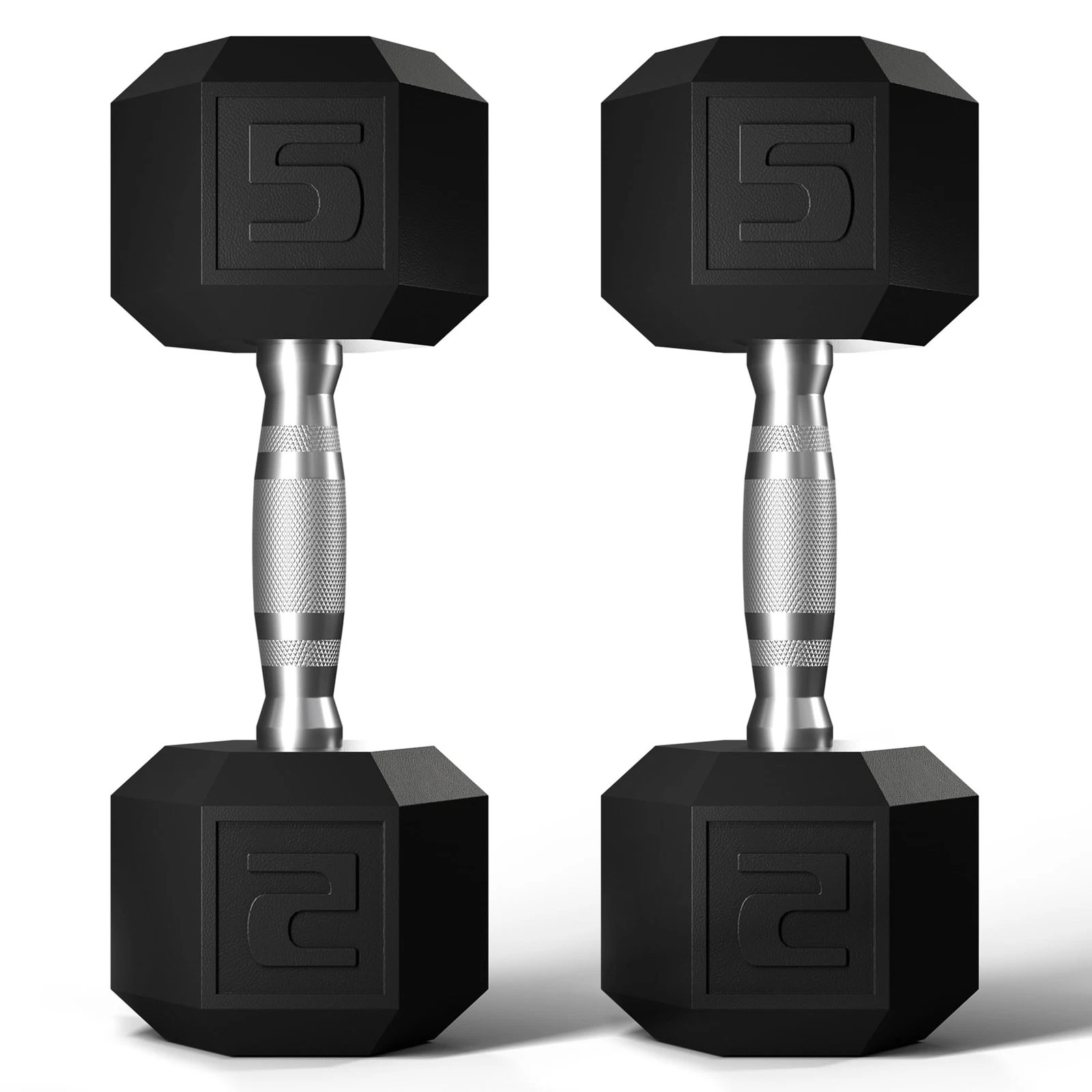 Dumbbells Set Coated Hex Hand Weights Exercise & Fitness for Home Gym Workout...