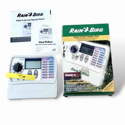 New Rain Bird SST-400i Simple-to-Set Indoor irrigation Timer NO AC ADAPTER #23