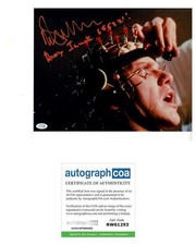 Clockwork Orange Malcolm McDowell Autographed 11x14 Photo w Quote ACOA Witness I