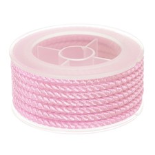 Nylon Thread Twine Beading Cord 4mm Braided String 3.2M/10.5 Feet, Light Pink