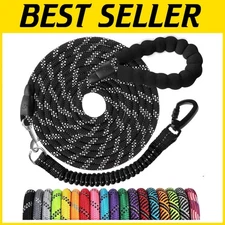 Reflective Long Dog Leash 150 FT: Ergonomic Bungee Handle for Comfort & Control