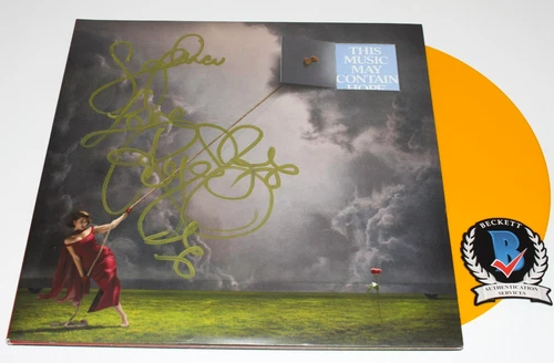 RAYE SIGNED 'THIS MUSIC MAY CONTAIN HOPE' ALBUM YELLOW VINYL RECORD BECKETT COA