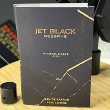 Michael Malul Jet Black Intense 0.05 oz 1.5 ml EDP Spray Mini Travel Sample Vial