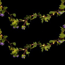 Artificial Flower Vine String Light Decorative Fake Foilage Light