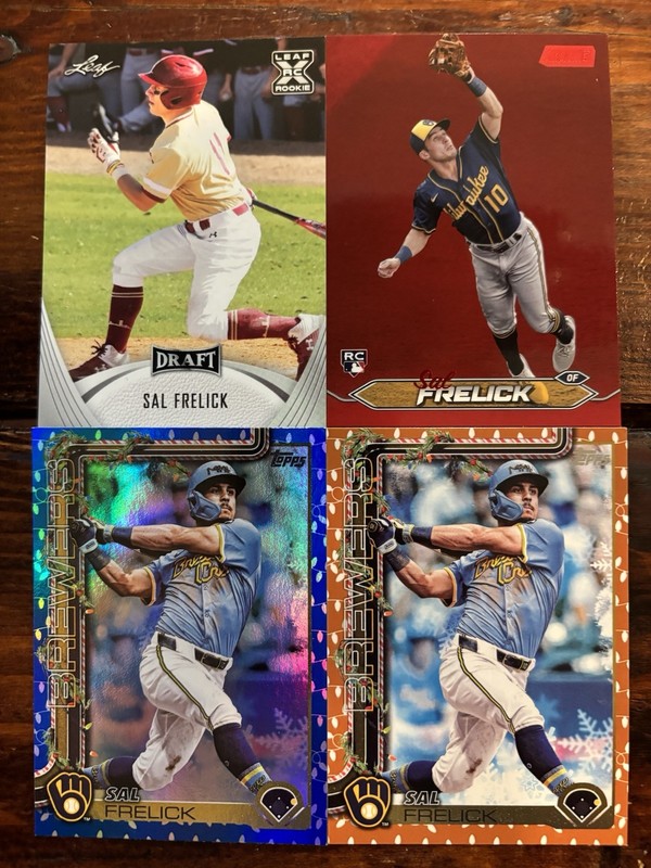 Sal Frelick 4 Card LOT! Draft / Red Foil / Blue & Gold Holiday - Brewers
