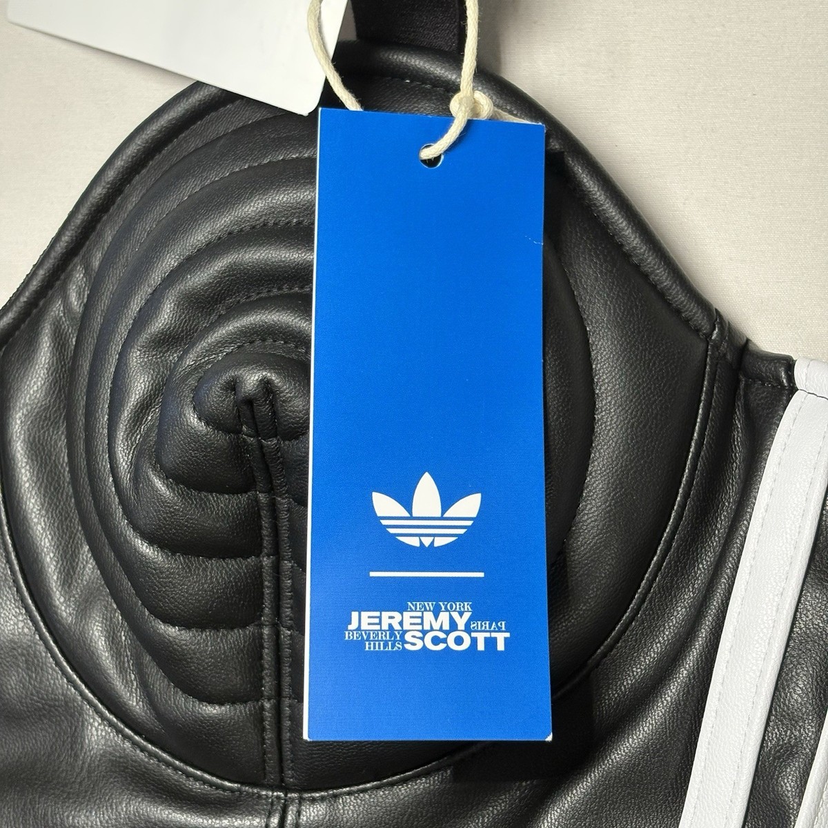 Adidas x Jeremy Scott Faux-Leather Dress Black Originals Rare Women's Size  6 | eBay