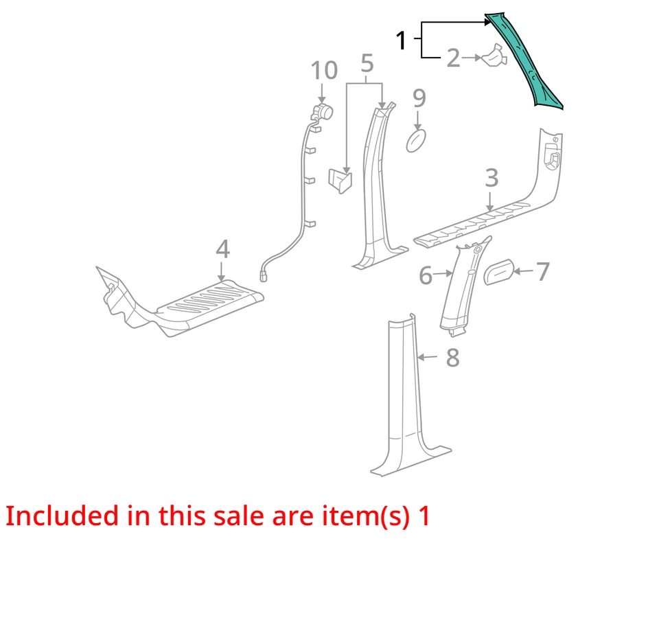Chevrolet GMC Trailblazer Envoy 2005-2009 moldura ASM con hilo SI *L 15782066 Foto 3 de 4