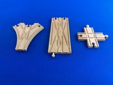 BRIO 1998 Track Pieces : 8" SWITCHING  CROSSING  DOUBLE CURVED SWITCH  4-WAY