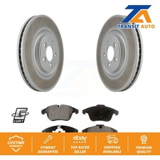 Coated Disc Brake Rotors And Semi-Metallic Pads Front Kit For Jaguar XF