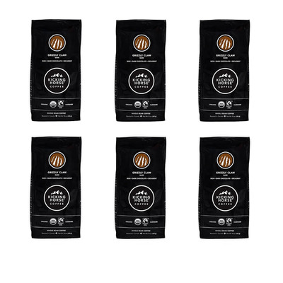 Grizzly Claw Dark Roast Coffee, Whole Bean, 10oz (Pack of 6)