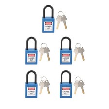 5Set 38mm Lockout Tagout Lock Nylon Durable Dust Proof Insulated Safety Padl FIS