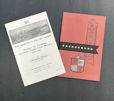 Vintage Hershede Clocks manual and pamphlet 1951