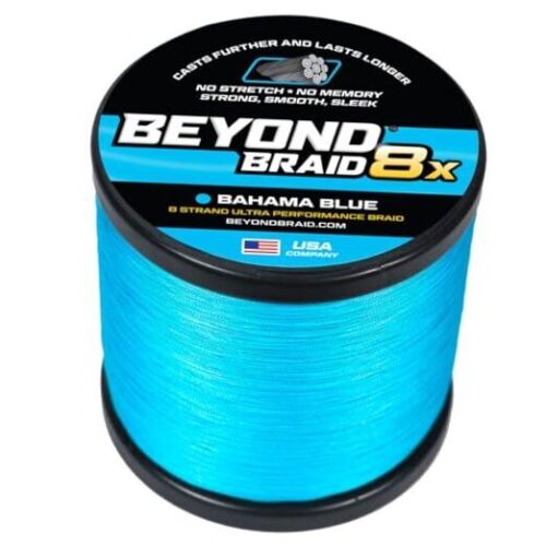 Braided Fishing Line -Super Strong - Abrasion 15LB (300 Yards) Bahama Blue 8X