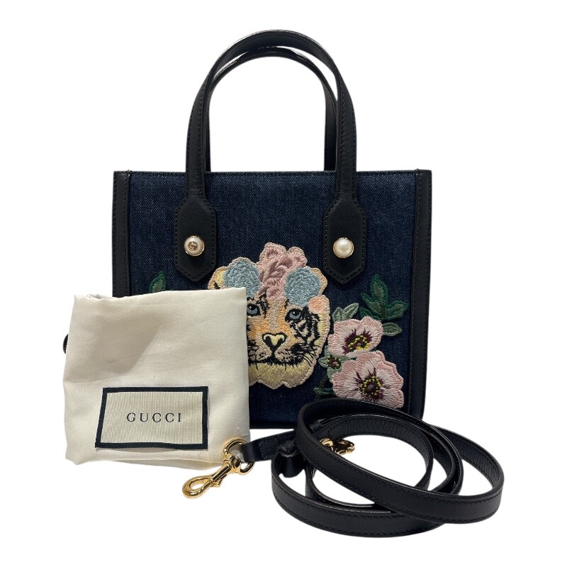 ★送料込★GUCCI タイガー ミディアム トートバッグ 2WAY GUCCI Tiger Embroidery 2WAY Bag 456546 Shoulder Bag Japan