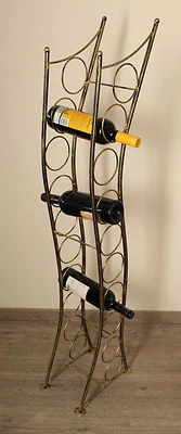 TOP NEU 10-er Schmiedetraum Weinregal aus massivem Schmiedeeisen für 10 Flaschen - Bild 1 von 4