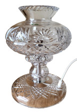 Galway Irish Crystal Hurricane Lamp Style Electric Light - tested and working