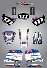 Full  Custom Graphic  Kit -AUSSIE PRIDE - Husqvarna WR 250 360 - 1996 / 2006