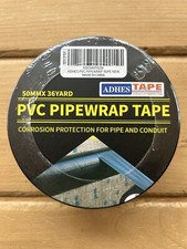 4 Pack PVC Pipe Wrap Tape Black 2  Inches x 108 ft 50mm x 36 Yards Conduit New