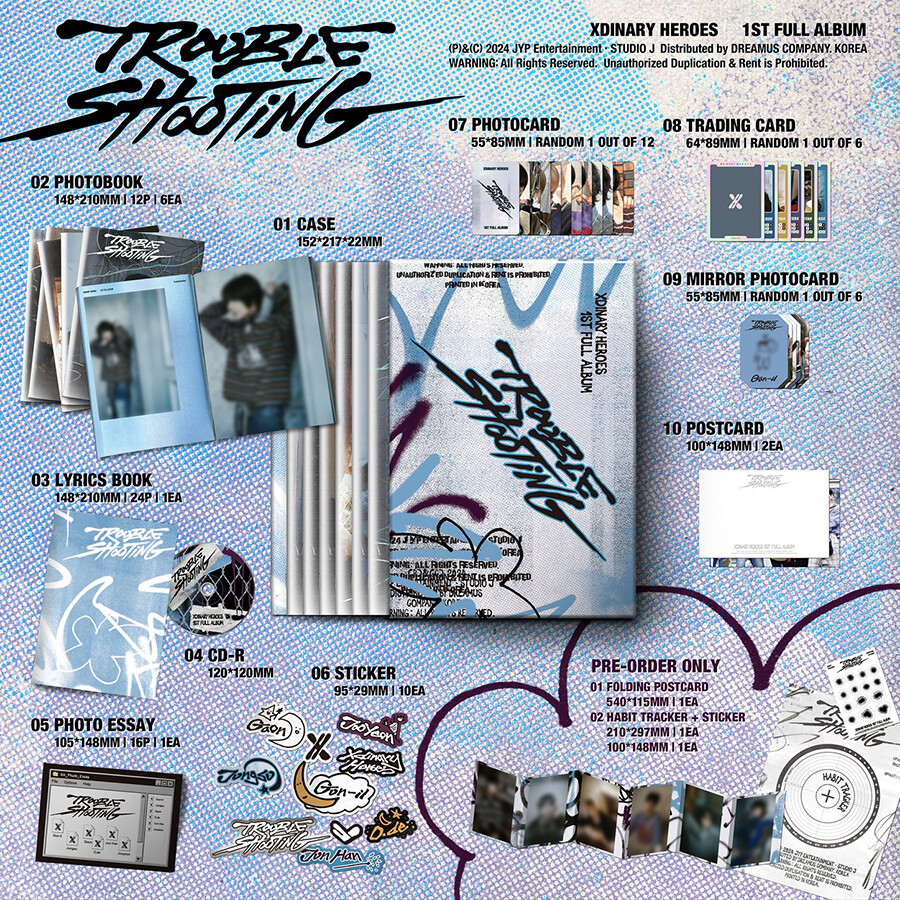 Xdinary Heroes　CD① Xdinary Heroes - 1st Full Album Troubleshooting CD+POB (A
