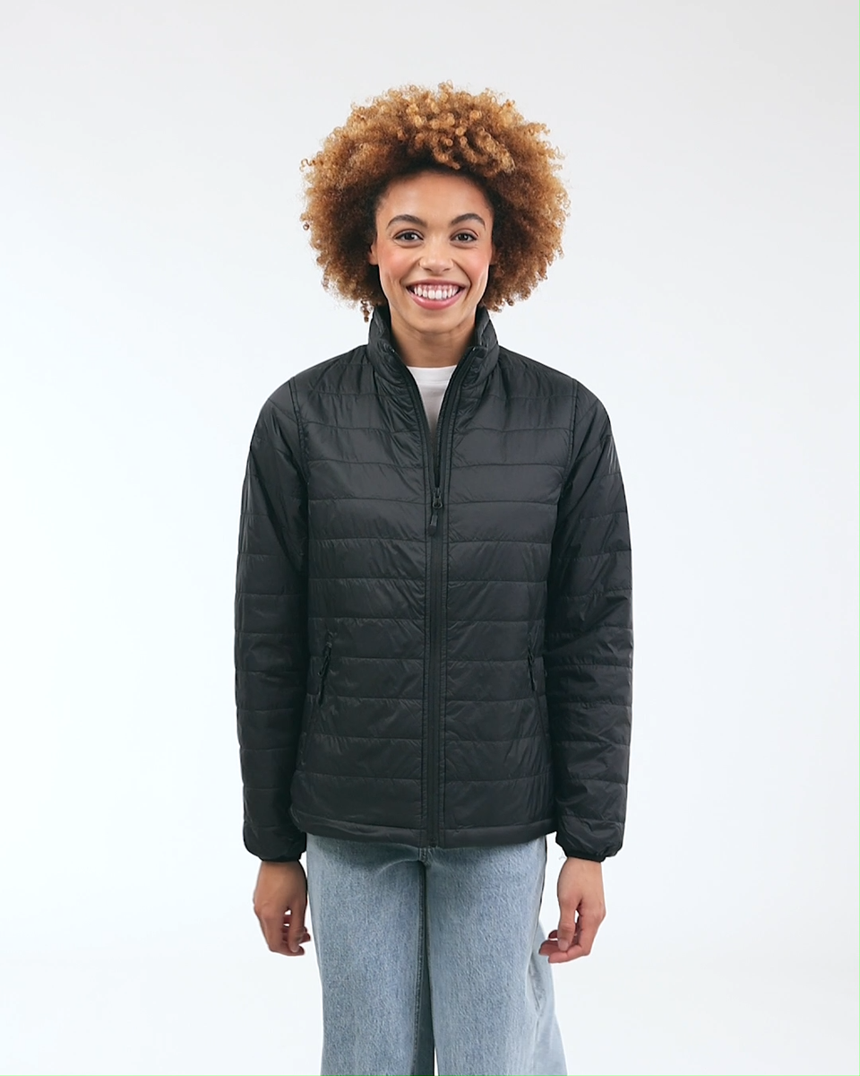 🔥 Independent Trading Co. Women's Puffer Jacket Pocket Up To 2XL