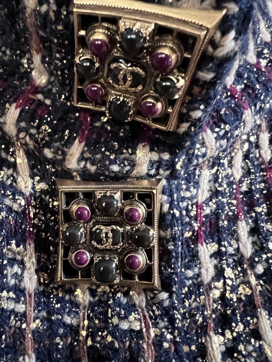Chanel 11A NEW Paris-Byzance GOLD MULTICOLOR GRIPOIX Buttons
