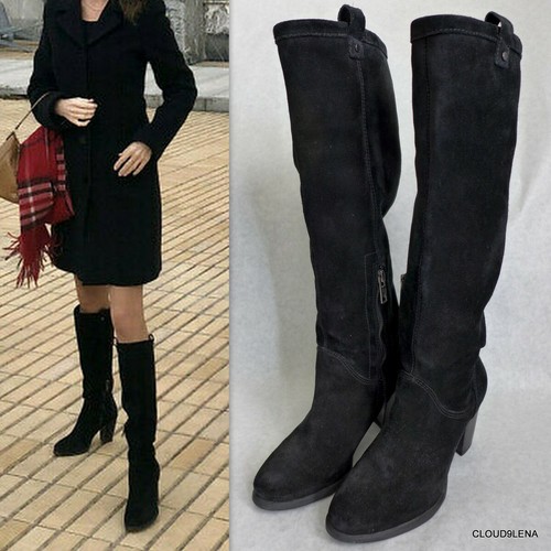Water Resistant Black Suede Boot Size 