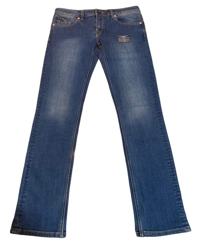 NWOT Volcom 2x4 Skinny Denim Jeans Medium Wash Youth Size 20 (32x30) Embroidered - Picture 2 of 12