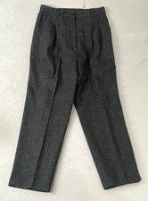 Sag Harbor Pants Women 16W Gray Wool Blend Vintage Pleated Trousers Slacks