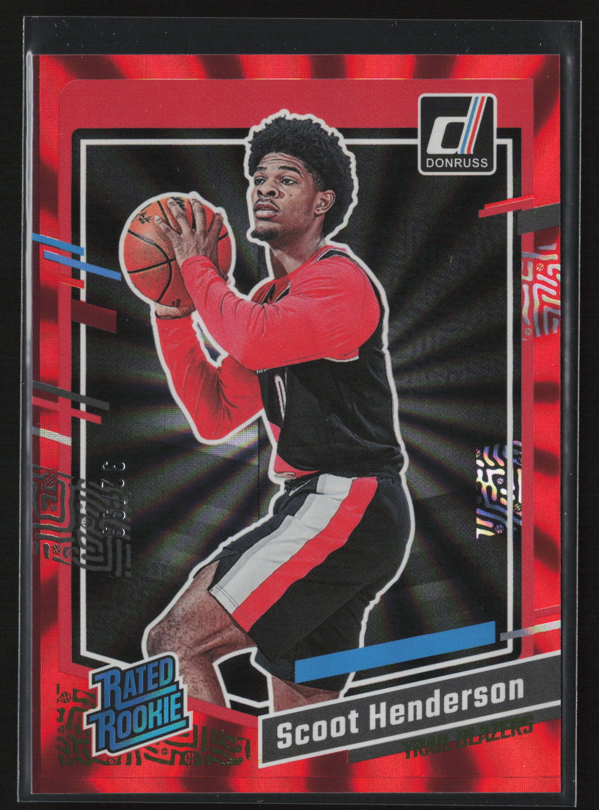 Scoot Henderson 2023-24 Donruss #250 Holo Red Laser /99 RC