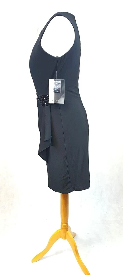 JS Collections Jersey Dress Beaded Halter Neck Black 14 uk RRP £160 BOX1 MM 05 - Image 3 of 4