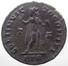 RARE !!! Rarity R5 (in RIC) Roman Imperial Constantin I SOL Trier Authentic !!!