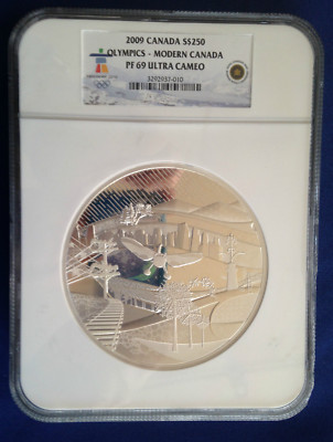 2009 Canada $250 Silver Kilo Olympic Winter Games NGC PF69 Ultra