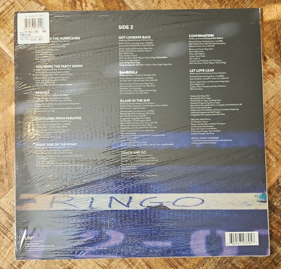 Ringo Starr Postcards from Paradise 2015 33rpm LP SEALED MINT