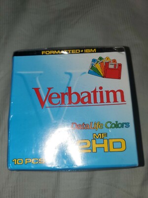 Verbatim 1.44mb 3.5'' 2HD High Density  Formatted IBM - Box of 10 - New Sealed C2