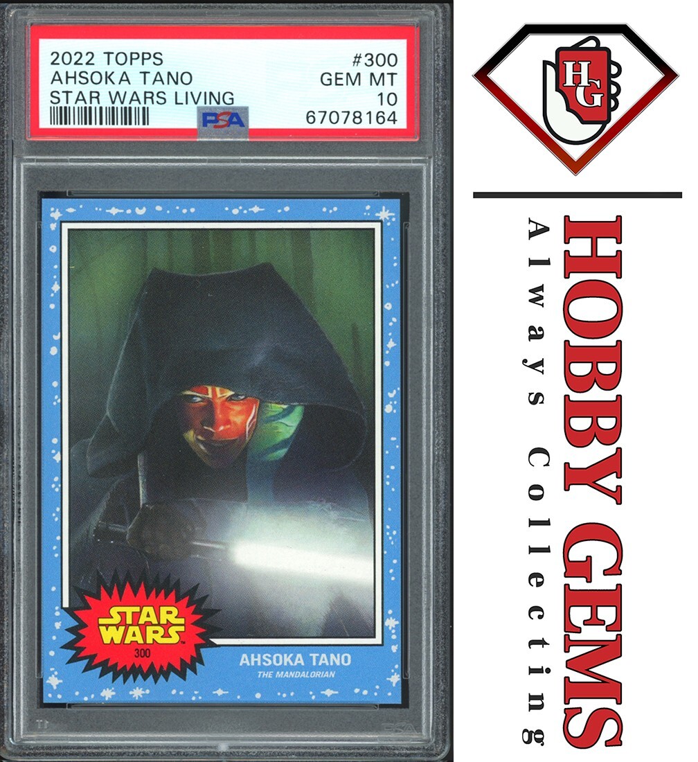 AHSOKA TANO PSA 10 2022 Star Wars Topps Living The Mandalorian #300 C13