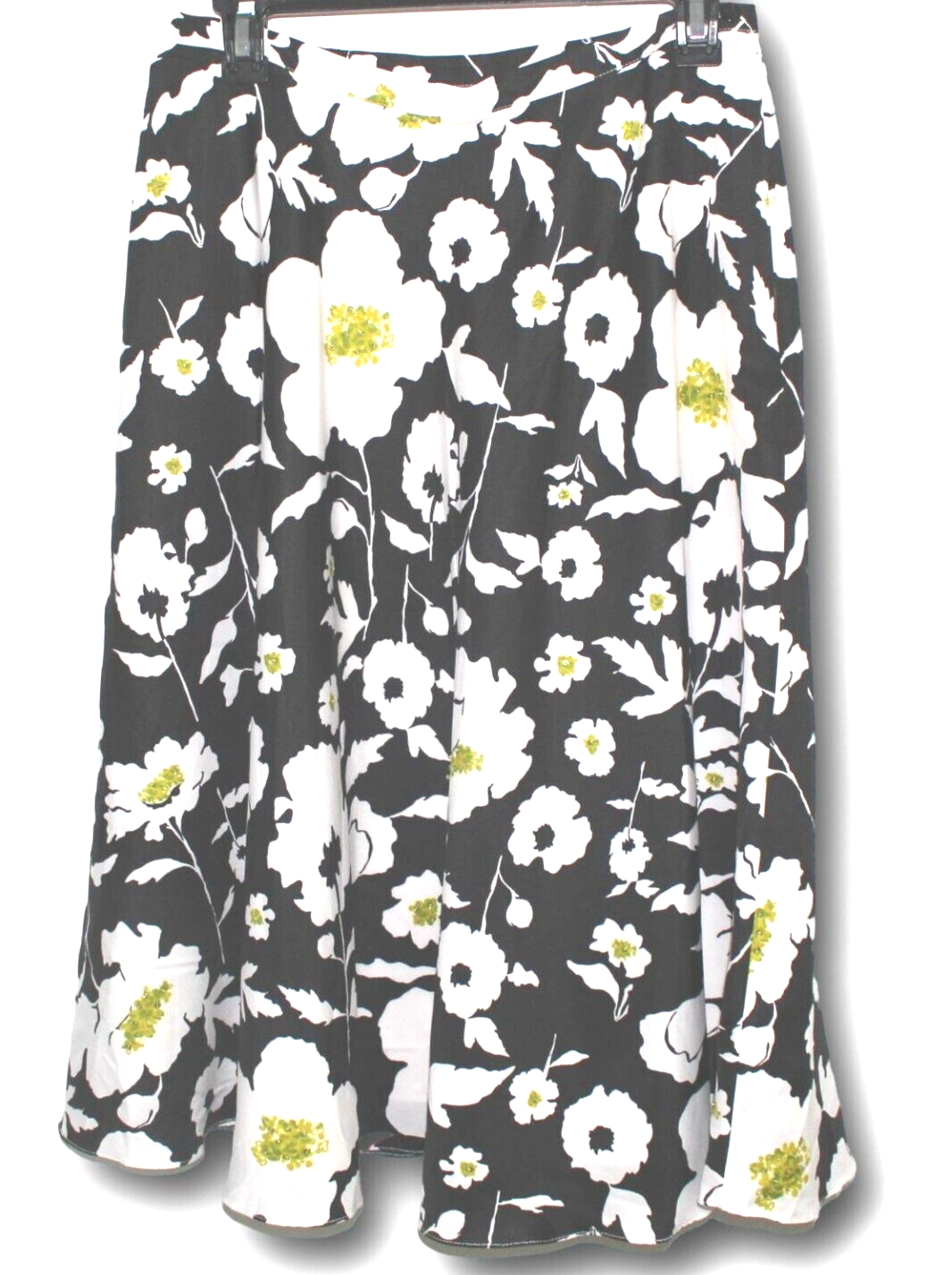 CHICO'S (1) Embellished 4 Flared Lined Skirt 1/2 Elastic Waistband