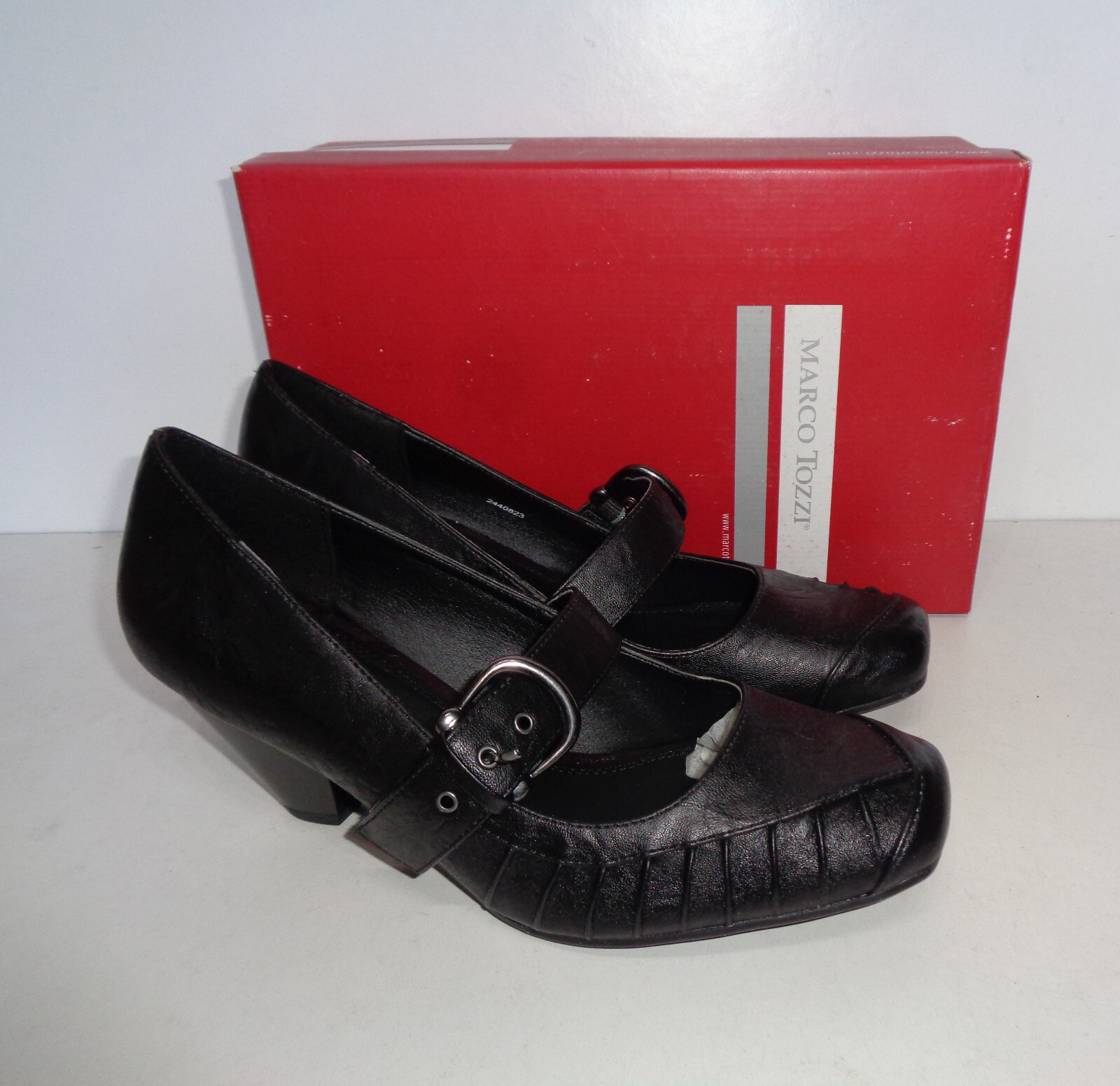 MARCO TOZZI Ladies Womens Black Shoes Low Court Heels New RRP £50 UK Size 4 image 2