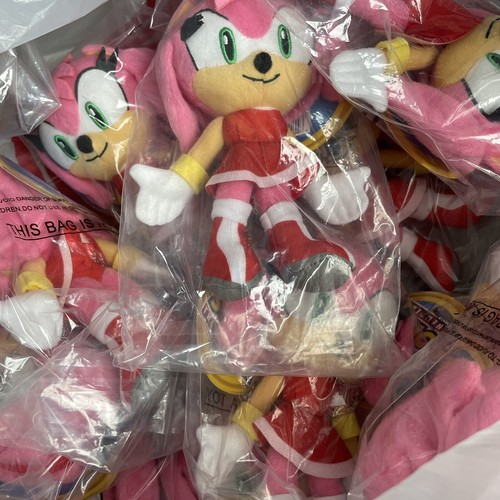 Amy Rose Plushie Sonic The Hedgehog Keychain Belt Purse Bag Charm 7" NEW - Picture 7 of 10