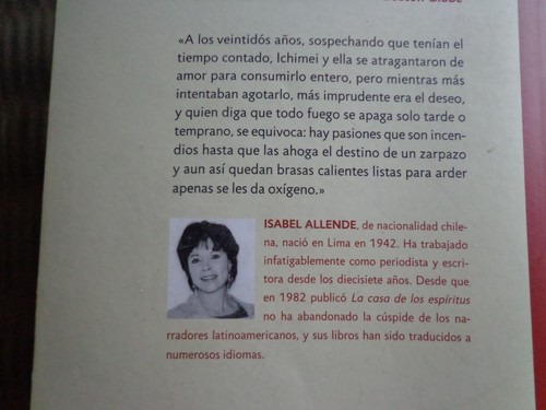 Novela de Isabel Allende: El amante japonés. Usada. Mira mis otros artículos. - Imagen 2 de 2